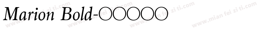 Marion Bold字体转换